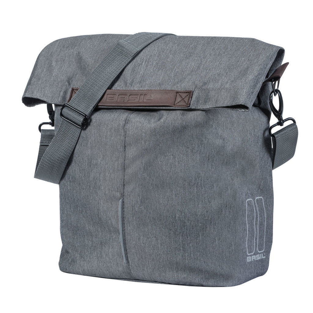 -Shopper Basil City Grey Melee 16 Liter -Shopper Basil City Grey Melee 16 Liter